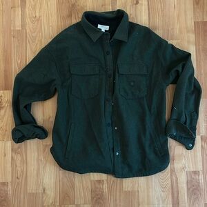 Roark wool shirt jacket, loden green, S